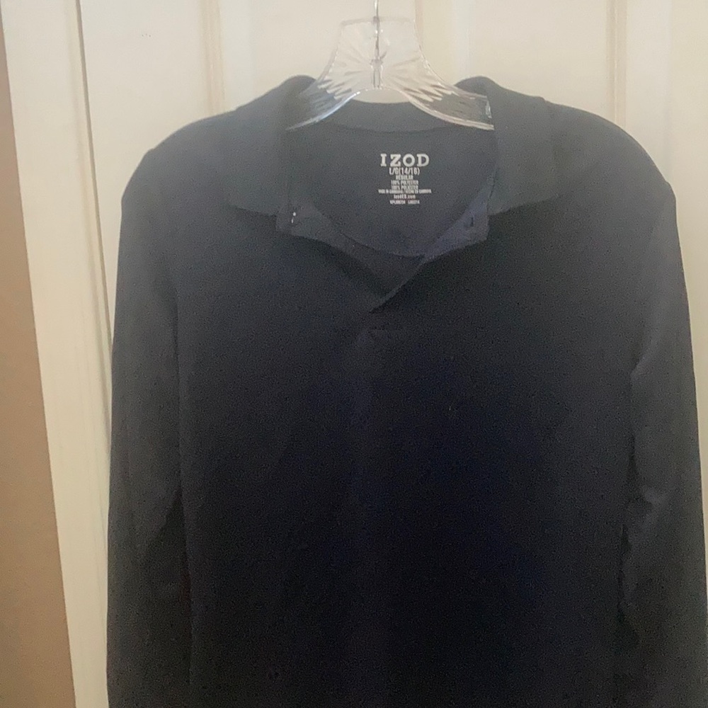 FINAL MARKDOWN Boys iZod long sleeved polo shirt large
